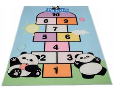 KupDywan Kilimas Vaikų klasei Pasaka Panda Žaidimo zona Pramogos 2x3 m