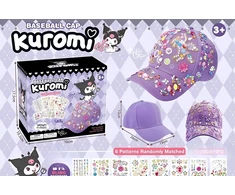 Kuromi beisbolo kepuraitės kūrybinis rinkinys dekoravimui + 3D lipdukai