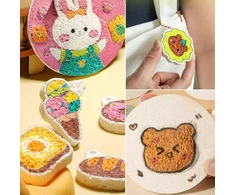 KŪRYBINGAS „Pasidaryk pats“ 3D MAGIC FLUFFY DAŽYMO RINKINYS SU KEMPINĖLIU