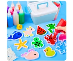 Kūrybingų vaikų edukacinis rinkinys „pasidaryk pats“ gelis „Magic Vanduo Figures Colors“.