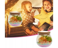 KŪRYBINIS RINKINYS MERGAITĖMS NAKTINIS LAMPAS KINETIC SAND DIY DOVANŲ