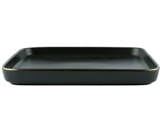 Kvadratinė pietų lėkštė AURORA ARGOS Juodas, 15 cm