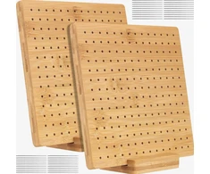 Kvadratinis MEDIENOS Įtempiklis DIDELIS 20X20X15CM NĖRIMO LENTŲ RINKINYS