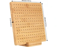 Kvadratinis MEDIENOS Įtempiklis DIDELIS 20X20X15CM NĖRIMO LENTŲ RINKINYS
