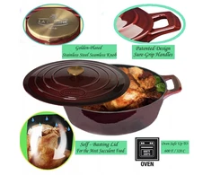 La Cuisine Ovalus ketaus puodas, 29 cm