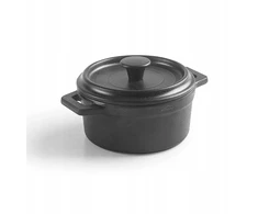 LACOR 63392 Mini Puodas 210ml su dangteliu Melamino BPAfree Juodas