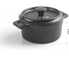 LACOR 63392 Mini Puodas 210ml su dangteliu Melamino BPAfree Juodas