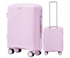 Lagaminas Wings CKT02, S, šviesiai rožinis 55x40x20cm Ryanair ir Wizzair,polipropilenas , TSA spyna