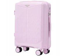 Lagaminas Wings CKT02, S, šviesiai rožinis 55x40x20cm Ryanair ir Wizzair,polipropilenas , TSA spyna
