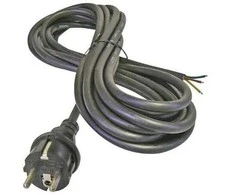 Emos Laidas su elektros kištuku 3m/3x2.5mm guminis/juodas
