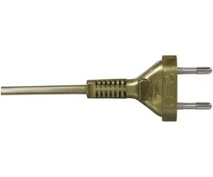 Laidas su elektros kištuku Zamel 2x0.5mm2 190cm aukso sp.