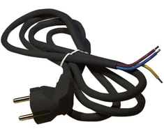 Laidas su kištuku, 2 m, 3G1,5 mm, baltos sp.