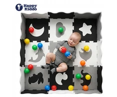 LAIKOMASIS PUTOLOLIS KILIMAS Happy Kiddo Puzzle maniežas Floor 34 vnt 126 cm