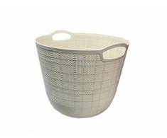 Besk Laikymo dėžutė Plastikinė Apvali Balta 33x26cm