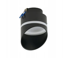 Lampa podtynkowa punktowa nowoczesna skośna okrągła juoda VIS Nowodvorski
