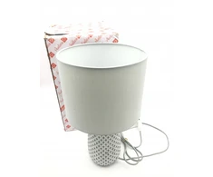 Lampa stołowa Pauleen Pretty Purity balta pilka ręcznie robiona 20W