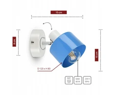 Lubinis šviestuvas Luxolar Lampa sufitowa plafon Classic Spot do pokoju dziecka kolory LED E27