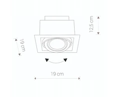 Lampa sufitowa podtynkowa DOWNLIGHT Baltas 9575 Nowodvorski