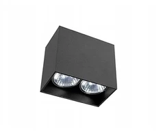 Lampa sufitowa podwójna GAP juoda 2xGU10 aluminiowa do biura Nowodvorski