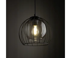 Lampa Wisząca Tk Lighting UNIVERSO juoda druciany klosz 26cm Grafitowy