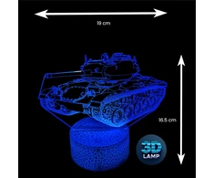 Lampka nocna Czołg 3D LAMP LED