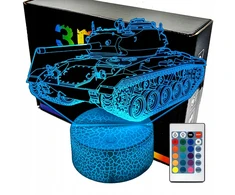 Lampka nocna Czołg 3D LAMP LED