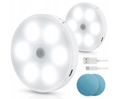 Lampka nocna Magnetyczna Aigostar su judesio jutikliu 6500K LED balta 2vnt..