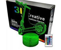 Lampka nocna Paspirtukas elektrinė 3D LAMP LED