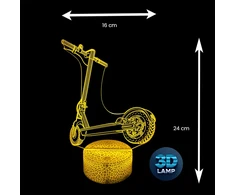 Lampka nocna Paspirtukas elektrinė 3D LAMP LED