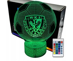 Lampka nocna piłka nożna WKS Śląsk Wrocław 3D LAMP LED