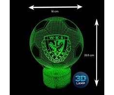 Lampka nocna piłka nożna WKS Śląsk Wrocław 3D LAMP LED