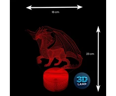 Lampka nocna Smok 3D LAMP LED