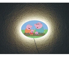 Lampka ścienna ŚWINKA PEPPA rodzina pilot opcja