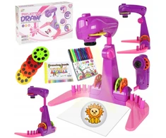 Landtoys MOKYMASIS PROJEKTORIUS PROJEKTORIUS MOKYMASIS PIEŠINIMAS VAIKAMS ROŽINIS