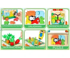 Landtoys MONTESSORI BLOKŲ RŪKIUOJAS PAGAUKITE KIRMŲ AUTOMOBILIŲ MORKŲ IR KIRMŲ DĖLĖLĖS