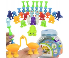 Landtoys SILIKONINIAI SIURBUČIAI SQUIGZ KONSTRUKCINIAI BLOKAI