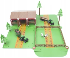 Landtoys ŪKIO DIDŽIAI GYVŪNAI LAUKIA DU TRAKTORIUS SU PRIEKABAIS GYVŪNAIS