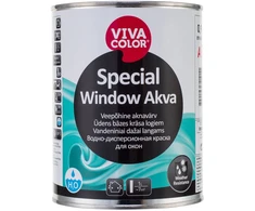 Langų ir durų dažai VIVACOLOR SPECIAL WINDOW AKVA, pusiau blizgūs, baltos sp., 2,7 l