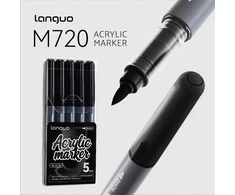 Languo akriliniai žymekliai 5 vnt – Juodas /