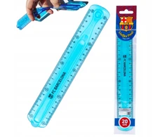 Lanksti mokyklinė liniuotė dešiniarankiams ir kairiarankiams 20 cm FC Barcelona ASTRA