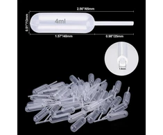 LAŠINĖLIS 4ML 100 Vnt. VIENkartinė plastikinė virtuvės pipetė