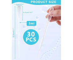 LAŠININKAS 3 ML 30 Vnt. PLASTIKINIS VIENkartinis LABORATORIJOS DOZENTAS