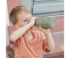 Lassig Nerūdijančio plieno butelis su užsukamu dangteliu ir snapeliu 500ml Happy Prints
