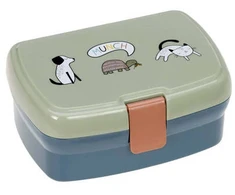 Lässig žalio olivinės spalvos pietų dėžutė berniukams ir mergaitėms - Lunchbox Happy Prints 245338