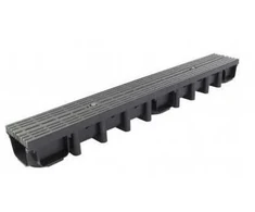 Latakas ZMM-MAXPOL su plastikinėmis pilkos sp. Line grotelėmis, 1000 x 98 mm