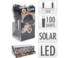 Mondex Lauko girlianda, įkraunama saulės energija, 100 LED, šiltai baltos sp., 10+2 m