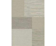 Lauko ir vidaus kilimas CREYA PRISMA, 150 x 80 cm, kreminės sp., 100% perdirbto poliesterio