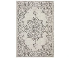 Lauko ir vidaus kilimas CREYA PRISMA, 170 x 120 cm, kreminės sp., 100% perdirbto poliesterio