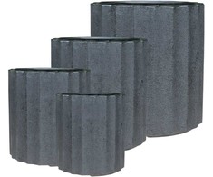 Lauko keramikinis vazonas, juodos sp., 26 x 26 x 29 cm