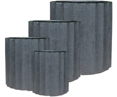 Lauko keramikinis vazonas, juodos sp., 43 x 43 x 47 cm